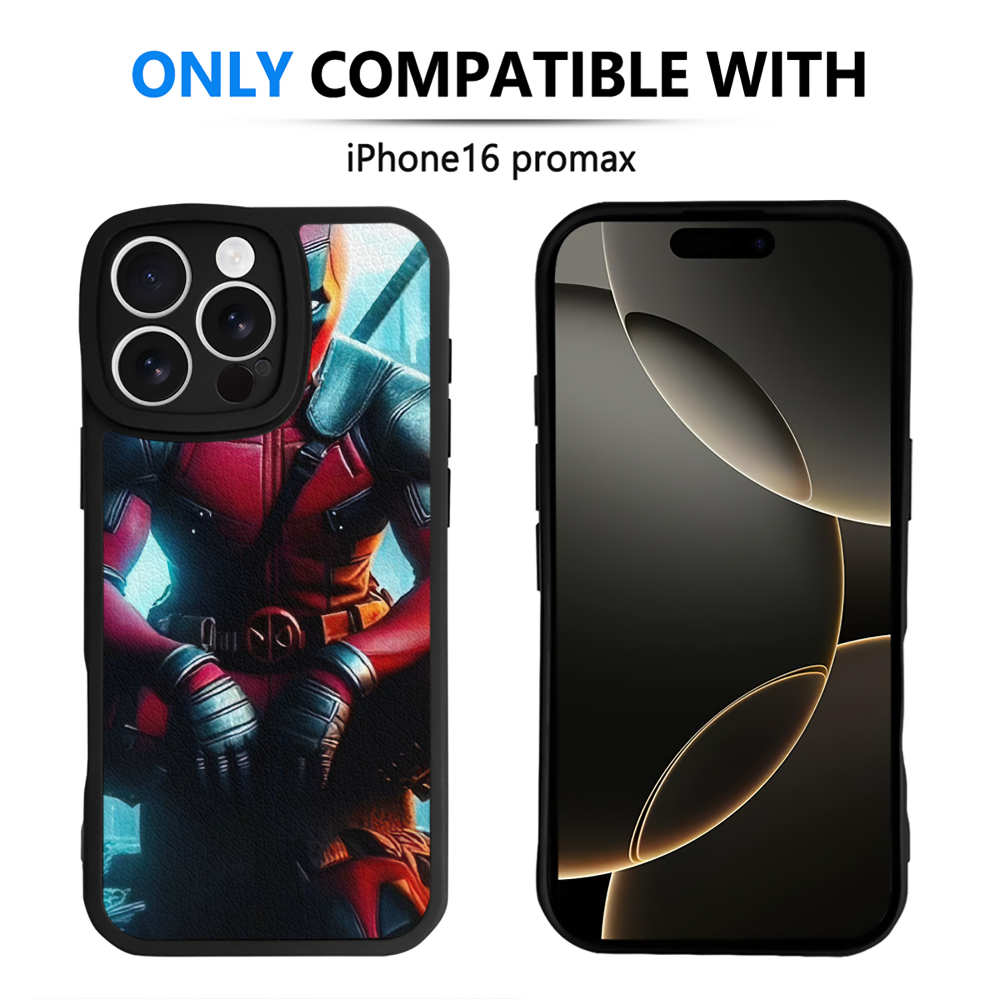 （画像用） Deadpool デッドプール 【iPhone 16シリーズ対応】シリコンスマホケース（レザー調） 材質：シリコン